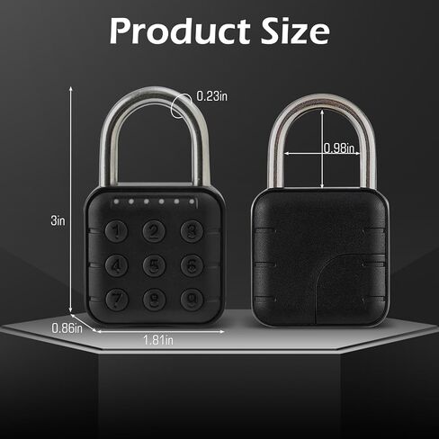 Combination Lock, Bluetooth Lock, Smart Padlock with TUYA APP Unlock, Locker Lock, Gym Lock with Keyless Password, Suitable for Gym, School, Travel, Outdoor in Saudi Arabia