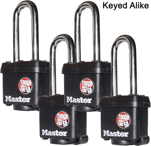 Master Lock (6) Keyed Alike Padlocks w/Thermoplastic Coating and 2"(51mm) Tall Shackle - Model # 311KALH-6 in Saudi Arabia