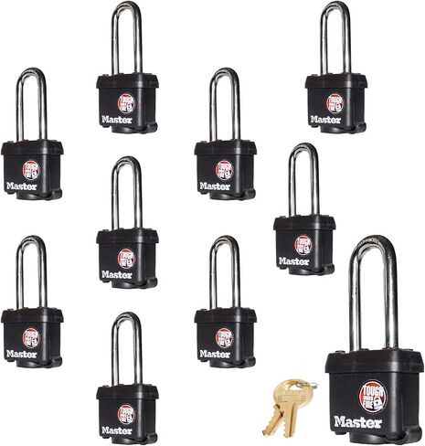 Master Lock (6) Keyed Alike Padlocks w/Thermoplastic Coating and 2"(51mm) Tall Shackle - Model # 311KALH-6 in Saudi Arabia