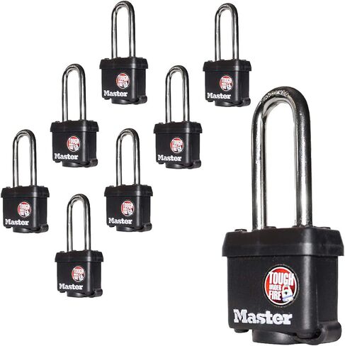 Master Lock (6) Keyed Alike Padlocks w/Thermoplastic Coating and 2"(51mm) Tall Shackle - Model # 311KALH-6 in Saudi Arabia