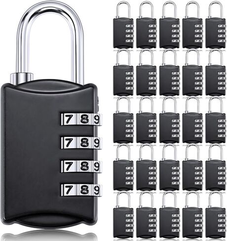 Sadnyy 15 Pcs 4 Digit Combination Locks Combination Padlock Luggage Number Locks Outdoor Waterproof Resettable Padlock for Door Traveling School Gym Locker Suitcases Employee Hasp Storage in Saudi Arabia
