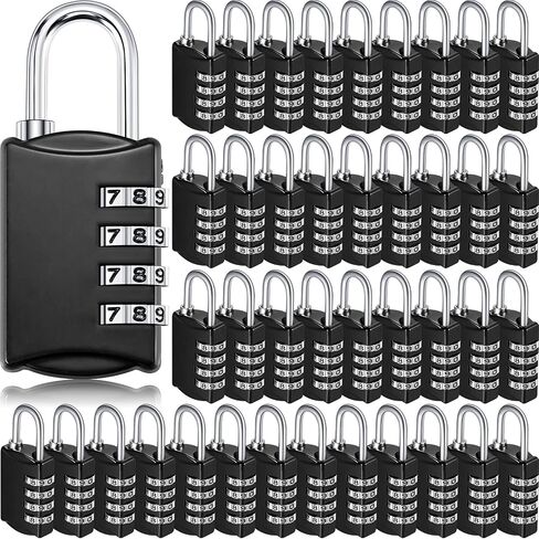 Sadnyy 15 Pcs 4 Digit Combination Locks Combination Padlock Luggage Number Locks Outdoor Waterproof Resettable Padlock for Door Traveling School Gym Locker Suitcases Employee Hasp Storage in Saudi Arabia