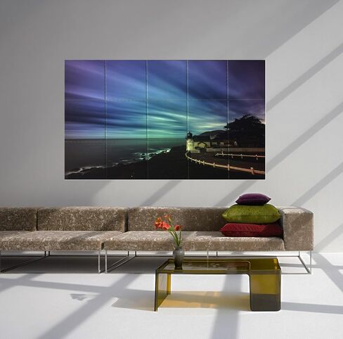 Night View of Art Colored Bridge 15 Pack Acoustic Foam Panel Wedge Studio Soundproofing Wall Tiles 12" X 12" in Saudi Arabia