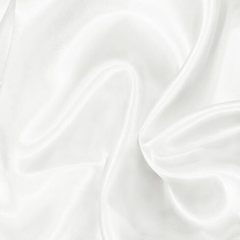 Set of 5 White Satin Table Runners, 12" x 108" Long Bright & Smooth Table Runner with Scalloped Edges, Satin Table Cloth Table Runner Decor for Wedding, Party, Banquet in Saudi Arabia