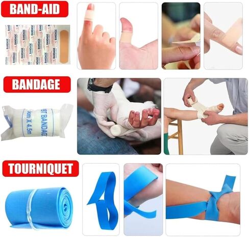 137 قطعة من مجموعة الإسعافات الأولية العالمية الصغيرة المحمولة لحالات الطوارئ، المنزل، التخييم، السفر، الرياضة، الهواء الطلق، السيارة، الحماية الطبية الطارئة للجروح البسيطة والخدوش (أحمر) in Kuwait