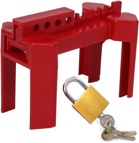 Outdoor Faucet Lock Industrial Faucet Handle Lock Pipe Valve Locking Device Ball Valve Locking, Adjustable Ball Valve Locking Device, Small, Fits 1/2"-2-1/2" Outer Pipe Diameter, in Kuwait