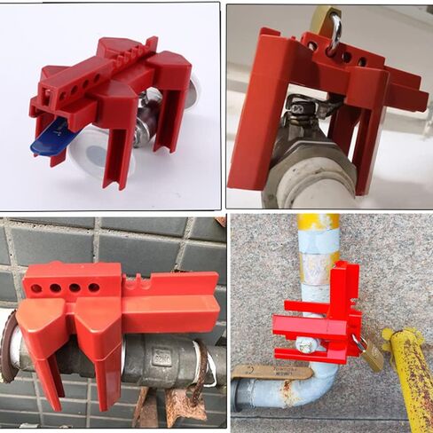 Outdoor Faucet Lock Industrial Faucet Handle Lock Pipe Valve Locking Device Ball Valve Locking, Adjustable Ball Valve Locking Device, Small, Fits 1/2"-2-1/2" Outer Pipe Diameter, in Kuwait