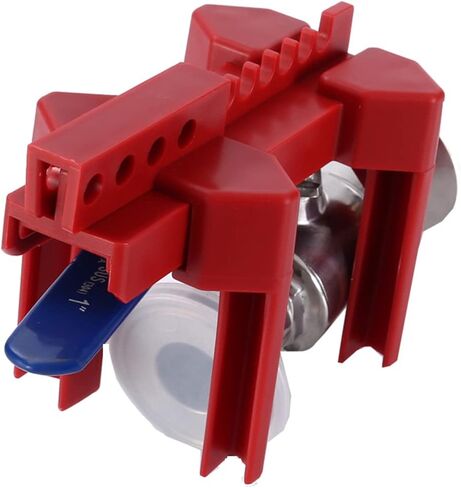 Outdoor Faucet Lock Industrial Faucet Handle Lock Pipe Valve Locking Device Ball Valve Locking, Adjustable Ball Valve Locking Device, Small, Fits 1/2"-2-1/2" Outer Pipe Diameter, in Kuwait