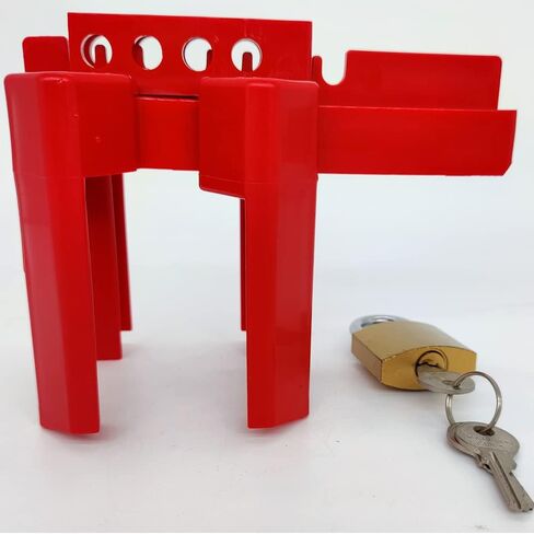 Outdoor Faucet Lock Industrial Faucet Handle Lock Pipe Valve Locking Device Ball Valve Locking, Adjustable Ball Valve Locking Device, Small, Fits 1/2"-2-1/2" Outer Pipe Diameter, in Kuwait