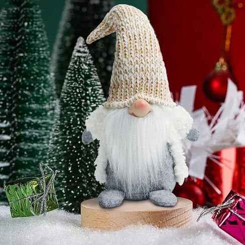 1PCS Christmas Gnomes Plush Decorations, Handmade Rudolph Faceless Doll for Christmas Ornaments, Home Table Dwarf Elf Plush Gnomes Decor, Christmas Witches Hat Gnomes in Kuwait