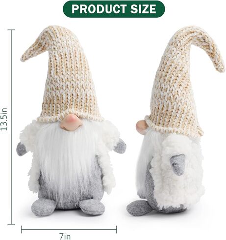 1PCS Christmas Gnomes Plush Decorations, Handmade Rudolph Faceless Doll for Christmas Ornaments, Home Table Dwarf Elf Plush Gnomes Decor, Christmas Witches Hat Gnomes in Kuwait