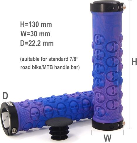 Mountain Bike Handlebar Grips Dual Lock-on TPR Grips for MTB BMX Folding Bike in Saudi Arabia