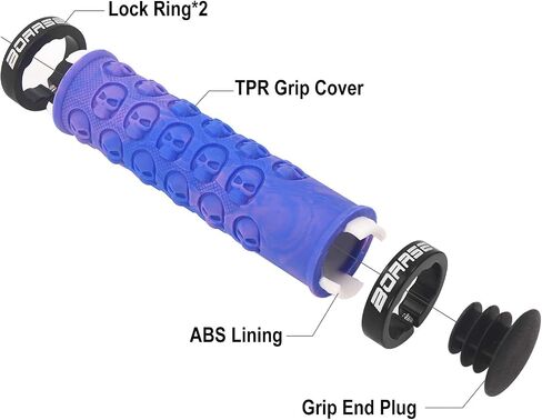 Mountain Bike Handlebar Grips Dual Lock-on TPR Grips for MTB BMX Folding Bike in Saudi Arabia