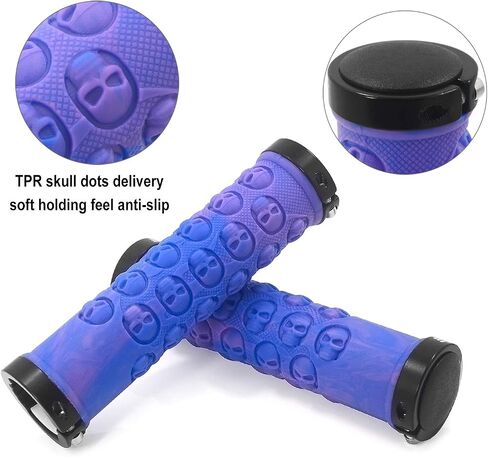 Mountain Bike Handlebar Grips Dual Lock-on TPR Grips for MTB BMX Folding Bike in Saudi Arabia