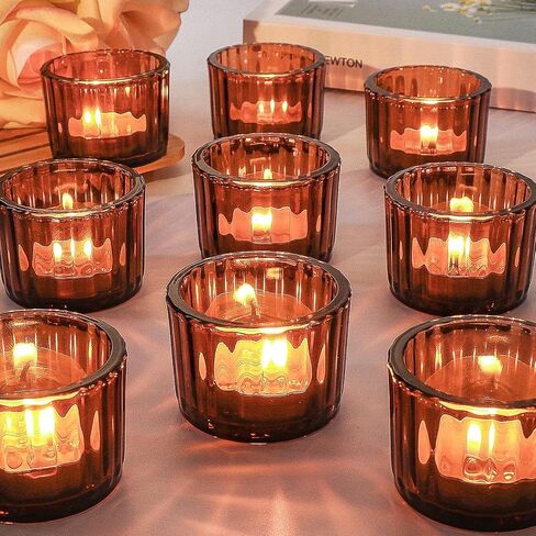 12pcs Clear Votive Candle Holders, Glass Candle Holders Bulk for Table Centerpiece, Tealight Candle Holders for Wedding, Birthday, Party, Home, Dinner Decor in Saudi Arabia