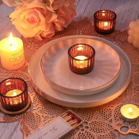 12pcs Clear Votive Candle Holders, Glass Candle Holders Bulk for Table Centerpiece, Tealight Candle Holders for Wedding, Birthday, Party, Home, Dinner Decor in Saudi Arabia