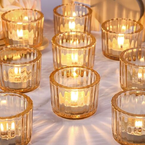 12pcs Clear Votive Candle Holders, Glass Candle Holders Bulk for Table Centerpiece, Tealight Candle Holders for Wedding, Birthday, Party, Home, Dinner Decor in Saudi Arabia