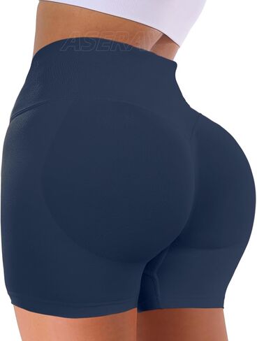 شورت للتمرين شورت رياضي للسيدات شورت نسائي للتأثير على المؤخرة شورت لراكبي الدراجات النارية بدون خياطة شورت يوجا للنساء 4.5" in Saudi Arabia
