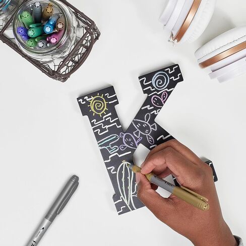 BIC Intensity Metallic Permanent Marker, Fine Point, Assorted Metallic Colors, Box of 12 Permanent Markers in Saudi Arabia