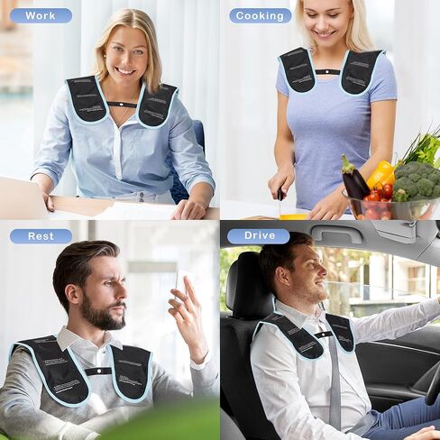 Ice Pack for Neck and Shoulders, Neck Ice Pack Wrap Around Neck Tight Soft, Rotator Cuff Pain Relief Reusable Large Gel Cold Therapy Pack, Cold Compress for Neck Pain Shoulder Surgery in Kuwait