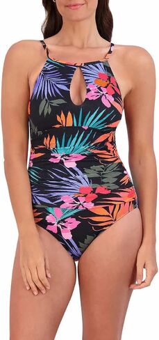 Jessica Simpson Womens Midweight Textured One Piece Swimsuit in Saudi Arabia
