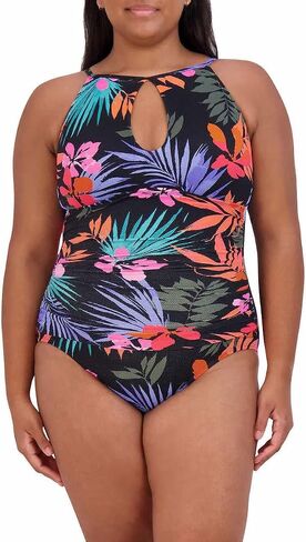 Jessica Simpson Womens Midweight Textured One Piece Swimsuit in Saudi Arabia