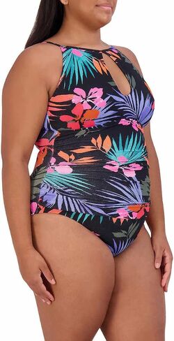 Jessica Simpson Womens Midweight Textured One Piece Swimsuit in Saudi Arabia