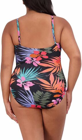 Jessica Simpson Womens Midweight Textured One Piece Swimsuit in Saudi Arabia