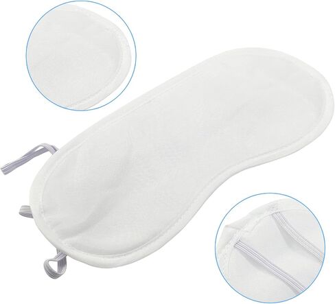 12 PCS Satin Games Sleep Mask Eye Mask Sleep Blindfold Men & Women Night Eyeshade Travel Nap Team Building Games(White) in Saudi Arabia