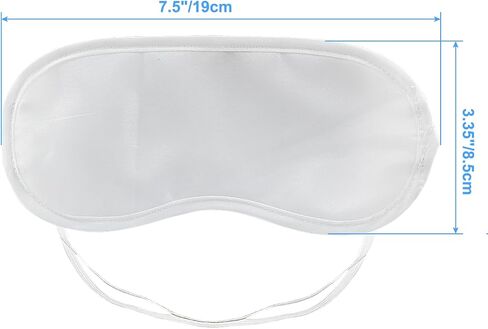 12 PCS Satin Games Sleep Mask Eye Mask Sleep Blindfold Men & Women Night Eyeshade Travel Nap Team Building Games(White) in Saudi Arabia
