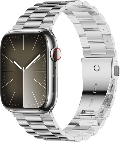 iiteeology Lightweight Stainless Steel Band Designed for Apple Watch Ultra 3 & Ultra 2, Series 1-11, 46mm, 45mm, 44mm, 42mm, Replacement iWatch Bands for Men & Women,Black in Kuwait