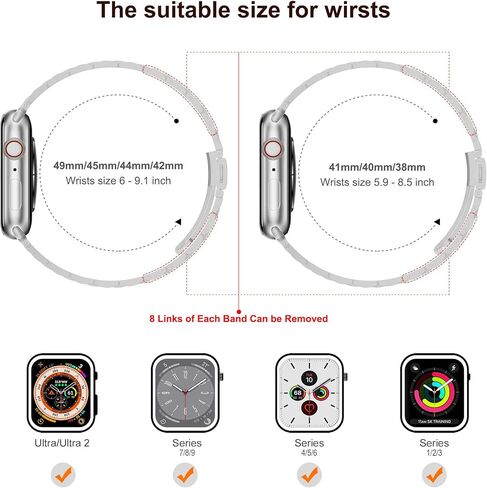 iiteeology Lightweight Stainless Steel Band Designed for Apple Watch Ultra 3 & Ultra 2, Series 1-11, 46mm, 45mm, 44mm, 42mm, Replacement iWatch Bands for Men & Women,Black in Kuwait