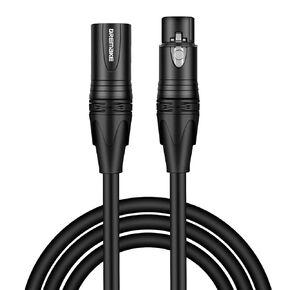 DREMAKE XLR Instrument Microphone Audio Extension Cord 40FT Balanced 3 Pin XLR Male to XLR Female Mic Cable - Red