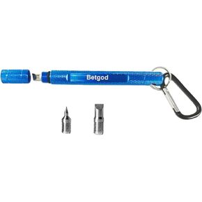 Golf Club Groove Sharpener - 3-in-1 Golf Club Groove Sharpener Re-Grooving Club Sharpener,Groove Sharpening Tool - Generate Optimal Backspin - Suitable for U & V-Grooves (Blue)