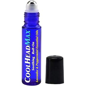 CoolHead Max Roll On, Natural Peppermint Essential Oil Migraine Relief, Headache Support Roller, Fast Cooling Comfort for Your Head, 3 Pack