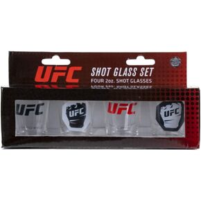 PSG UFC UFC Unisex UFC Shot Glasses Set 4PKUFC Shot Glasses Set 4PK, Clear, Small (PSGLS0463166)
