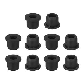 uxcell 10Pcs 1/3" ID, 4/8" Drill Hole Rubber Grommets, Top Hat Grommets Firewall Hole Plug Fit 8mm Wire for Vinyl Tubing in Hydroponic Irrigation Systems, Black