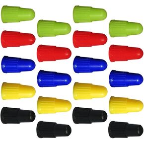 4 PC x 5 Colors Valve Cap Dust Covers for MTB Presta Bike Bicycle Road Racing Coloured Plastic (Total 20 pcs)