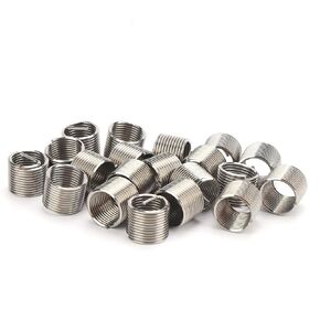 20Pcs Wire Thread Insert Stainless Steel Screw Bushing Repair Socket Kit M14x1.5x1.5D Wire Screw Sleeve Thread