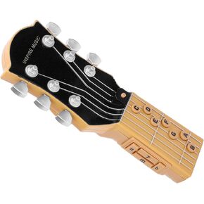 Air Guitar Pocket Guitar Chord Practice Tool Guitar Trainer Neck Tool Infrared Induction Simulation 7 Chords Portable Toy for Kids Trainer Beginner(red)