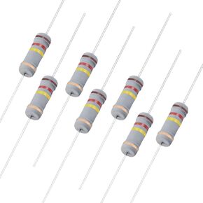 uxcell 50Pcs 120K Ohm Resistor, 2W 5% Tolerance Carbon Film Resistors, 4 Bands for DIY Electronic Projects and Experiments