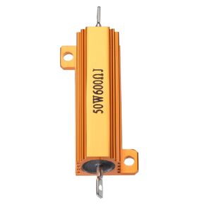 YOKIVE Aluminum Case Resistor, Office LED Converter Replacement Wirewound Resistance, Great for Daily Use (Gold, 50W 600 Ohm)