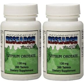NCI Advanced Research Dr. Hans Nieper Lithium Orotate Tablets 120 mg 200 tablets (pack of 2)