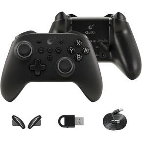 RunSnail GuliKit KK3 Max Controller, Kingkong 3 Controller Hall Joysticks and Triggers, 1000Hz Wireless Polling Rate, Compatible with Switch/Android/iOS/macOS, Maglev/Rotor/HD Vibration - Black