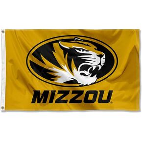 Missouri Tigers Mizzou Gold Logo Large Grommet Banner Flag