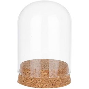 PH PandaHall Glass Display Dome Cloche, Glass Bell Jar with Cork Base Glass Bottles Dome Decorative Jars Display Case for Flower Storage Home Christmas Party Favor Decoration, 2.3x3.5inch