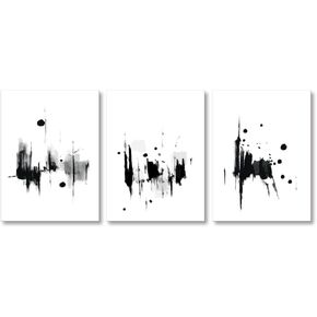 Back and White Leaf Wall Art Watercolor Abstract Modern Home Apartment Decor Office Canvas Prints Wildflower Painting
