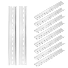 10 Pcs DIN Rail Slotted Aluminum DIN Rail 250mm Long 35mm Wide 7.5mm High Aluminum DIN Rails