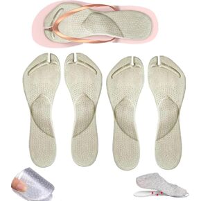2 Pairs Gel Arch Support Cushion Insoles for Flip Flop Thong Sandals,Gel Adhesive Arch Support Flip Flop Thong Inserts Self Adhesive Gel Arch Support Cushion Insoles Pain Relief (Clear, S/M)