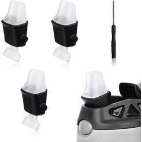 3pcs Replacement Spout for Contigo, Soft Lids Replacement Parts with Screwdriver BPA-Free Silicone Mouthpiece Compatible with Contigo Aubrey Kids 14oz 20oz Newest Water Bottle